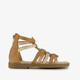 Meisjes sandalen cognac met glitter