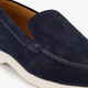 Suède heren instappers donkerblauw