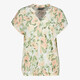 Dames blouse met bloemenprint groen