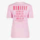 Dames T-shirt met backprint roze