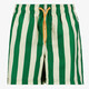 Gestreepte jongens zwembroek groen beige