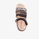 Meisjes sandalen met luipaardprint zwart