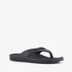 Dames teenslippers met nopjes voetbed zwart