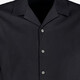 Heren resort shirt overhemd korte mouw zwart