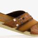 Leren heren slippers bruin