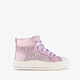 Hoge meisjes sneakers met glitters paars