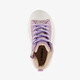 Hoge meisjes sneakers met glitters paars