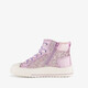 Hoge meisjes sneakers met glitters paars