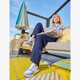 Dames sneakers blauw wit