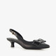 Dames slingback pumps met strik zwart