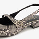 Dames slingbacks met slangenprint