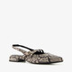 Dames slingbacks met slangenprint