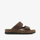 Leren heren slippers bruin