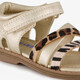 Meisjes sandalen met dierenprint goud