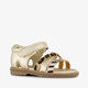 Meisjes sandalen met dierenprint goud