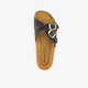Leren dames bio slippers zwart