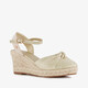 Dames espadrilles goud beige