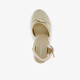 Dames espadrilles goud beige