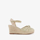 Dames espadrilles goud beige