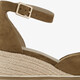 Dames espadrilles met sleehak bruin