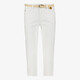 Dames carpri broek met riem wit