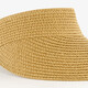 Dames stro zonneklep bruin
