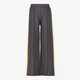 Meisjes wide leg broek met bies grijs geel