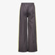 Meisjes wide leg broek met bies grijs geel
