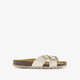 Leren dames bio slippers goud