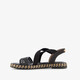 Dames sandalen zwart goud