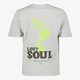 Heren T-shirt met backprint grijs