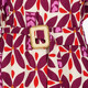 Dames maxi jurk met retro bloemenprint