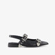 Dames slingbacks met gespen zwart