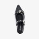 Dames slingbacks met gespen zwart