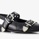 Dames slingbacks met gespen zwart