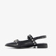 Dames slingbacks met gespen zwart