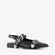 Nova dames slingbacks met gespen zwart