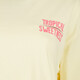 Dames T-shirt met backprint botergeel