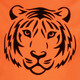 Jongens T-shirt met tijgerkop oranje