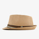 Heren strohoed beige
