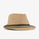 Heren strohoed beige