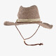 Dames strohoed met koord bruin