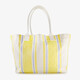 Dames shopper strandtas met citroenen geel