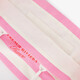 Dames shopper strandtas met strepen roze