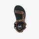 Dames sandalen met plateauzool en panterprint