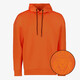 Heren hoodie met backprint oranje