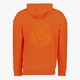 Heren hoodie met backprint oranje