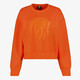 Cropped dames sport sweater oranje