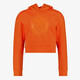 Meisjes hoodie cropped oranje