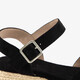 Dames espadrilles met sleehak zwart